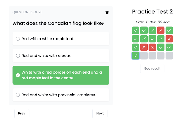 Canadian Citizenship Test Practice Simulator